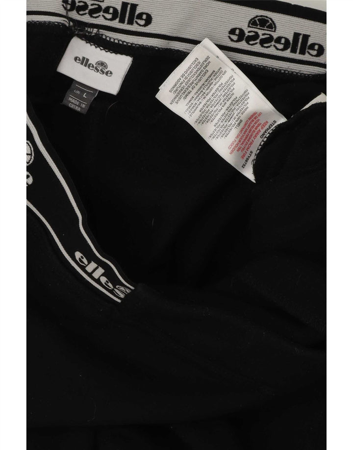 Pantaloni de trening cu grafică pentru bărbați Ellesse, bumbac negru mare