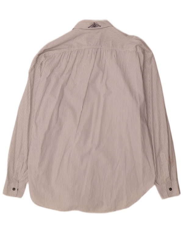 Cămașă pentru bărbați VINTAGE XL, bumbac cu dungi alb