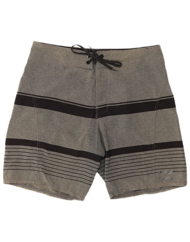 Pantaloni scurți de înot Billabong pentru bărbați, poliester cu dungi gri medii