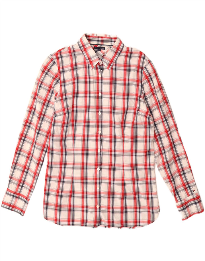 Cămașă Tommy Hilfiger pentru femei US 12 Large Red Check Bumbac