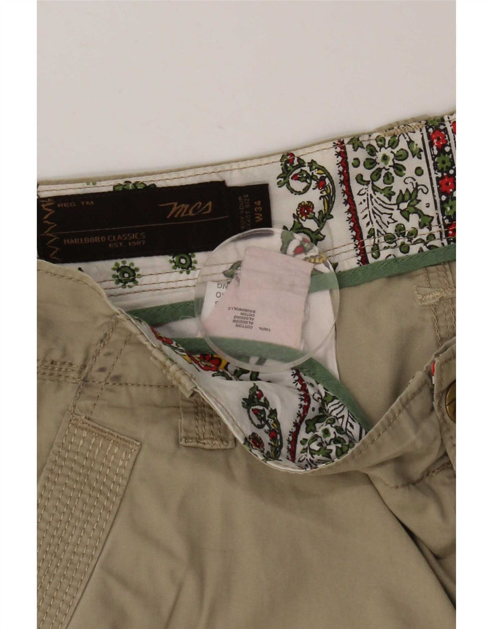 Pantaloni scurți cargo Marlboro Classics pentru bărbați W34, bumbac mare kaki