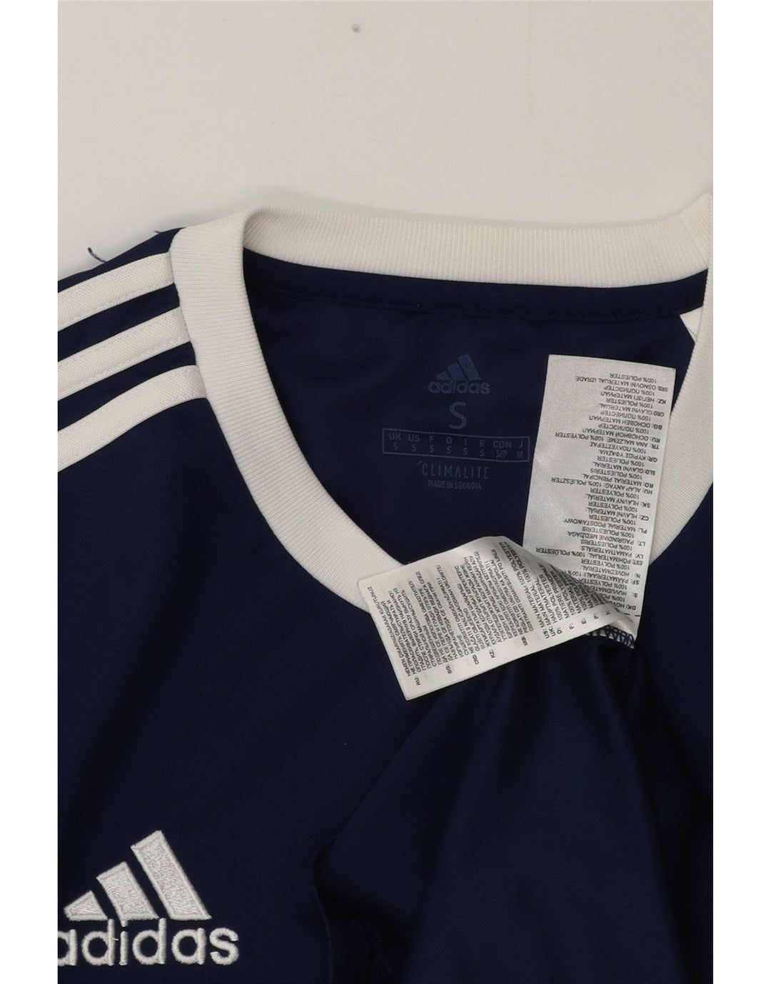 Tricou Adidas Climalite pentru bărbați Top mic, poliester bleumarin