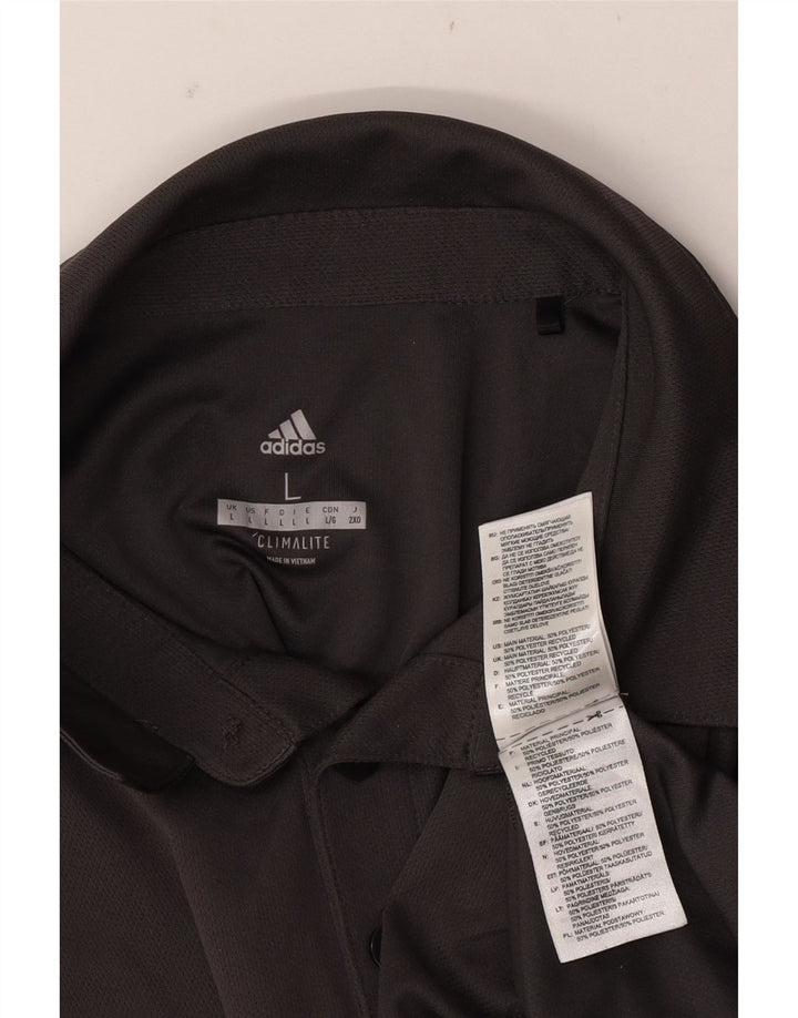 Tricou polo ADIDAS Climalite pentru bărbați, mare, gri din poliester