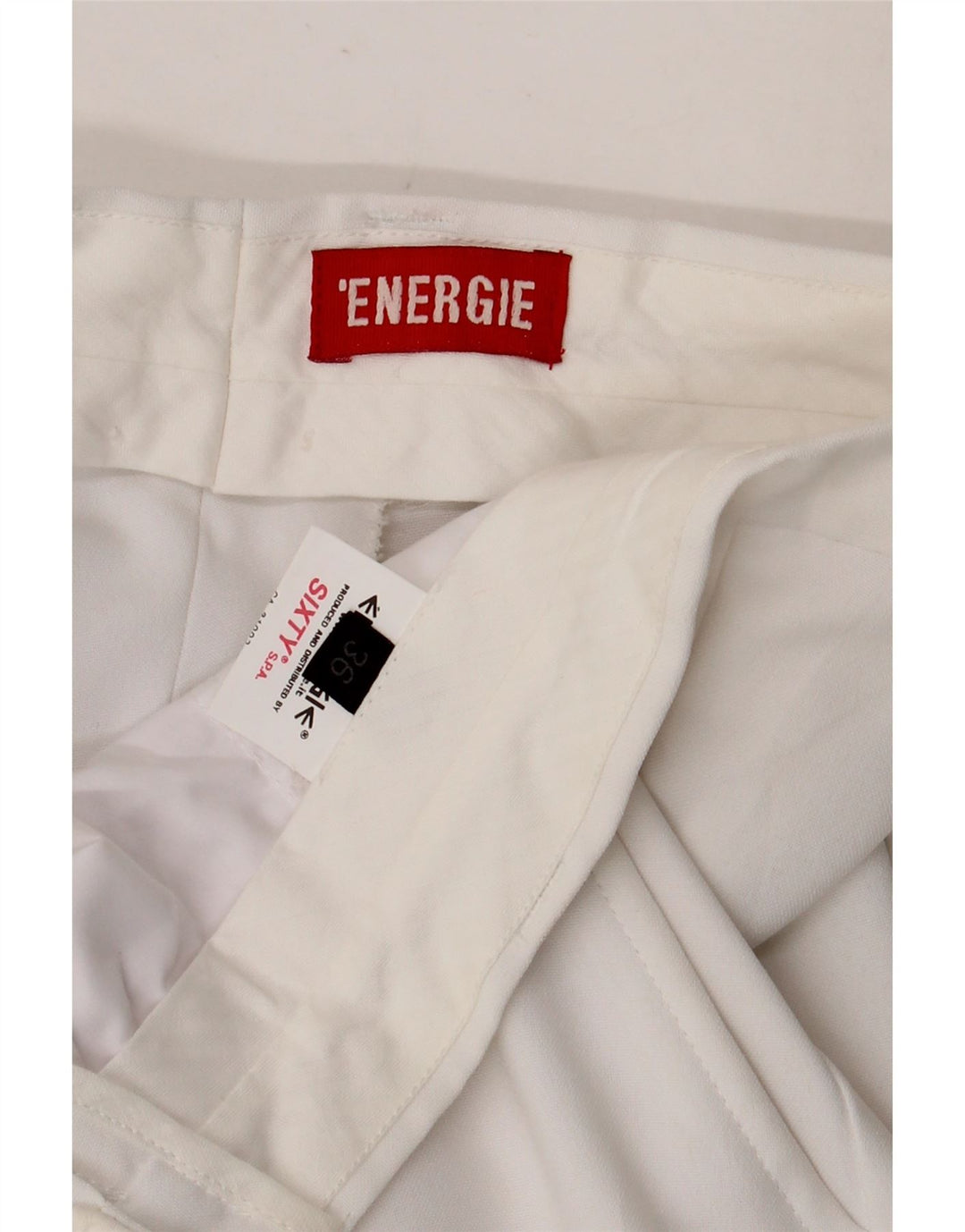 Pantaloni chino drepți pentru bărbați Energie L36 L34 Poliester alb