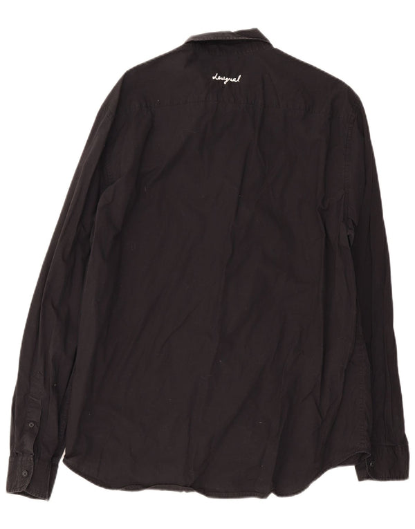 Cămașă Desigual Graphic Regular Fit XL, bumbac negru