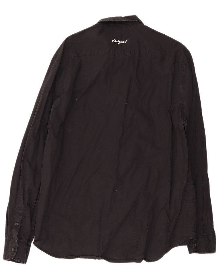 Cămașă Desigual Graphic Regular Fit XL, bumbac negru