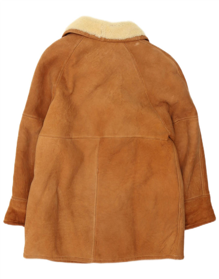 Jachetă vintage pentru bărbați din shearling US 6 Medium Brown