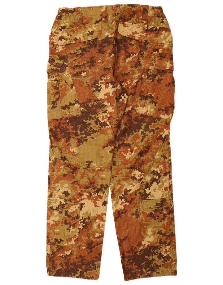 Pantaloni cargo drepți pentru bărbați VINTAGE IT 50 Large W32 L31 Bej Camuflaj