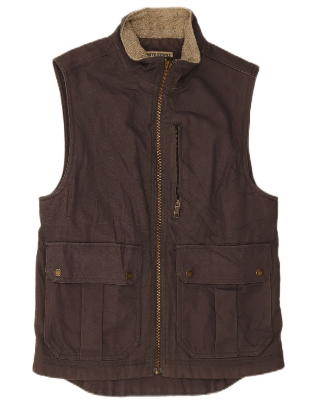 Duluth Trading Gilet utilitar pentru bărbați UK 36 mic, maro, bumbac