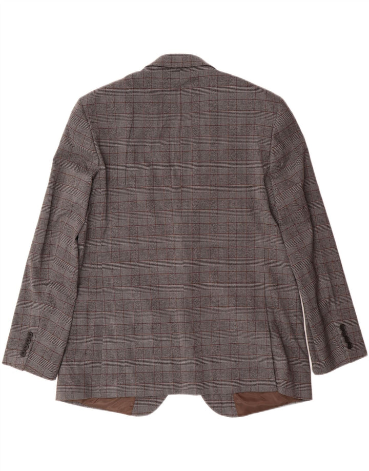 Jachetă pentru bărbați Marks & Spencer, cu 2 nasturi, UK 46 3XL, poliester cu carouri gri