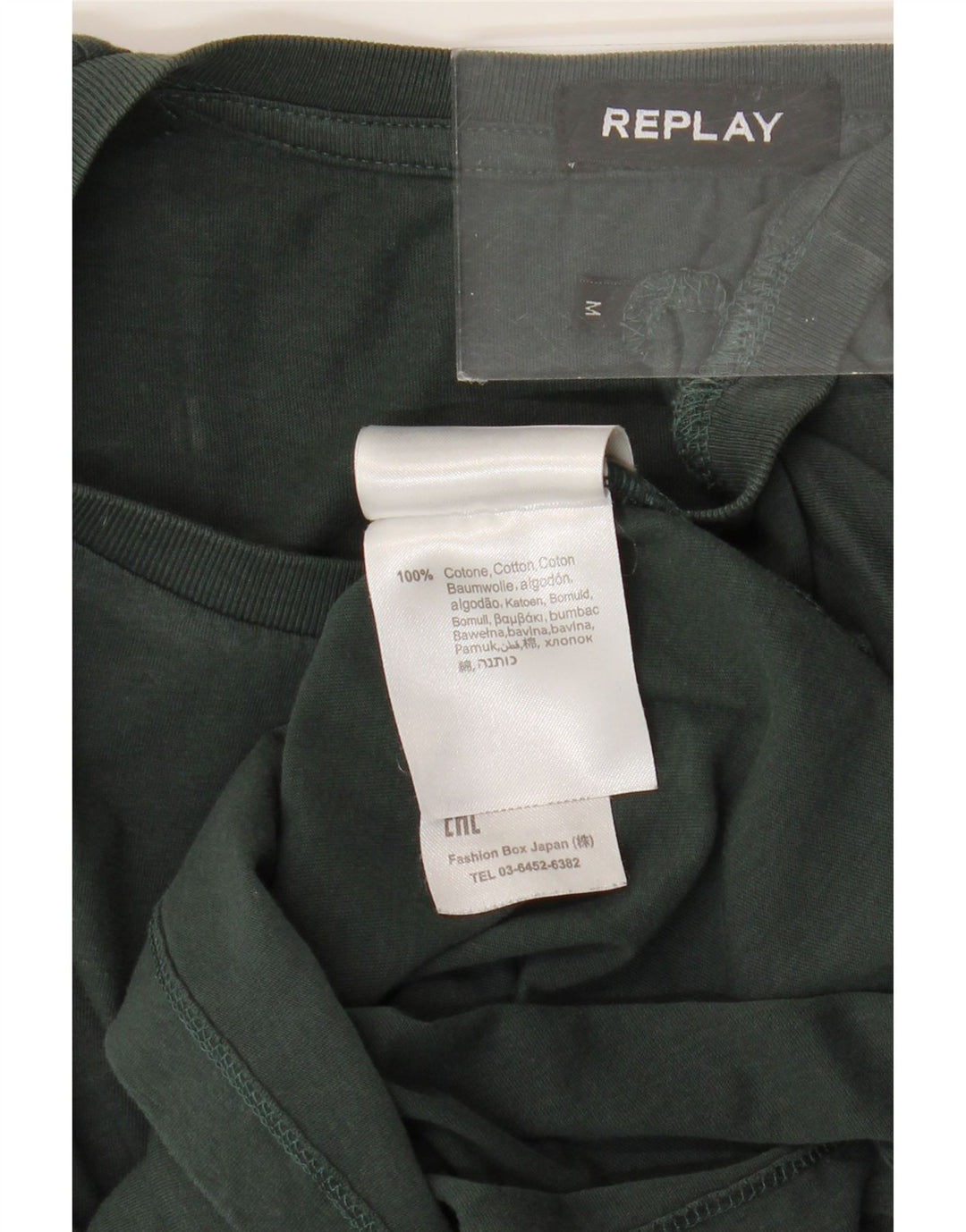 Tricou pentru bărbați Replay Top din bumbac verde mediu