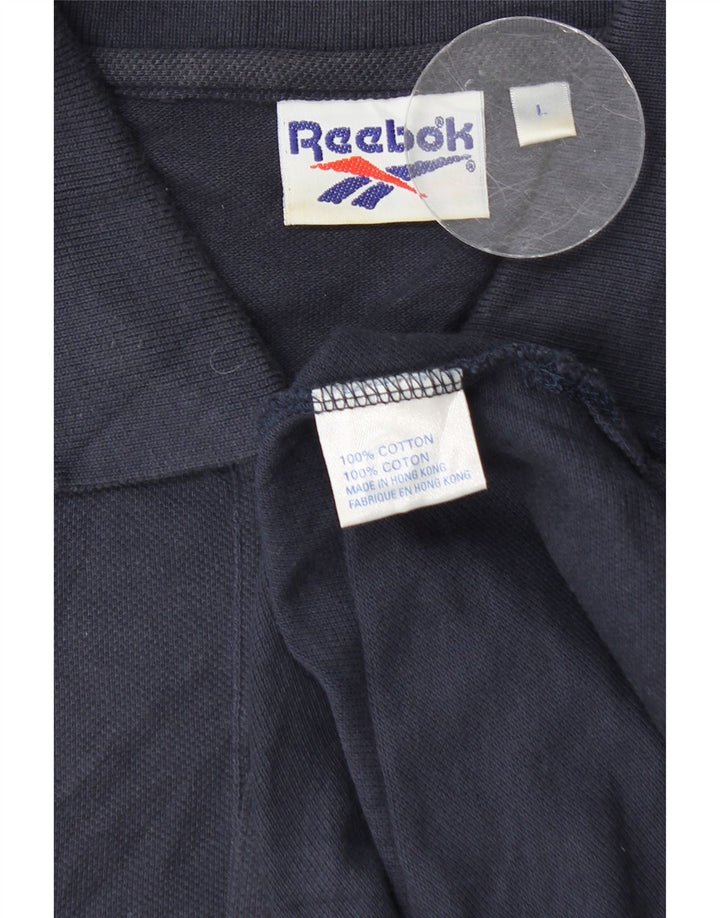 Tricou polo pentru bărbați Reebok, mare, albastru, bumbac