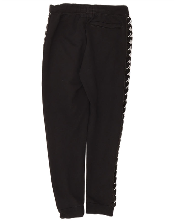 Pantaloni de trening pentru bărbați cu grafică Kappa Pantaloni de jogging mediu negru