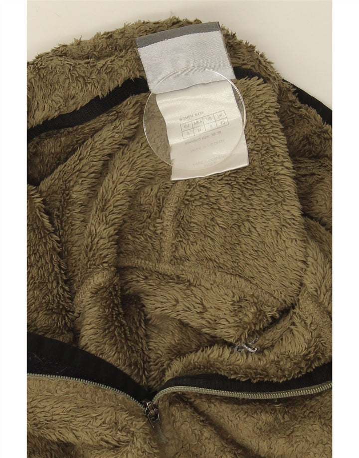 Pulover pentru femei Jack Wolfskin, cu fermoar și gât, din lână UK 10 Poliester kaki mic
