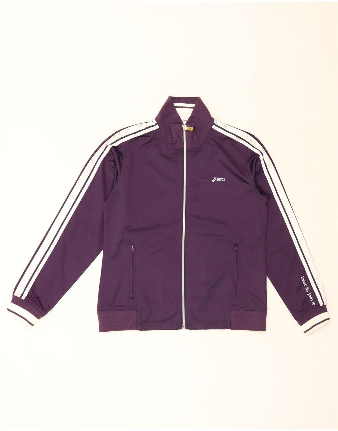 Jachetă de trening pentru femei Asics UK 14, mare, mov, poliester color bloc