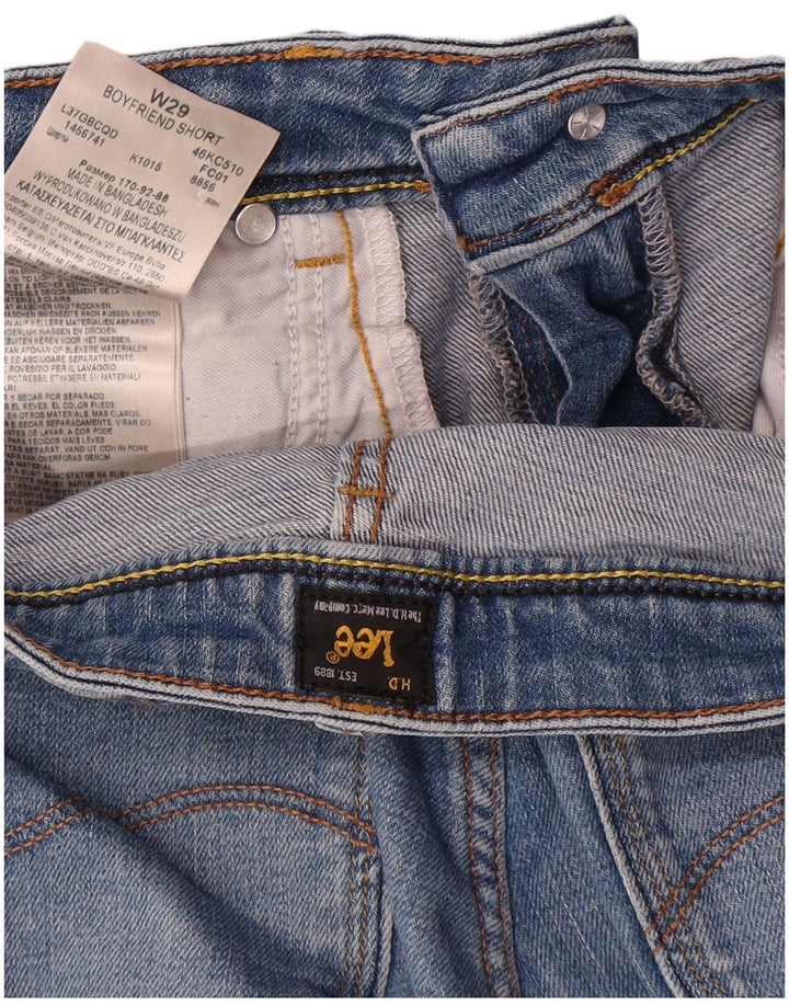 Pantaloni scurți din blugi pentru femei Boyfriend Lee W29, bumbac albastru mediu