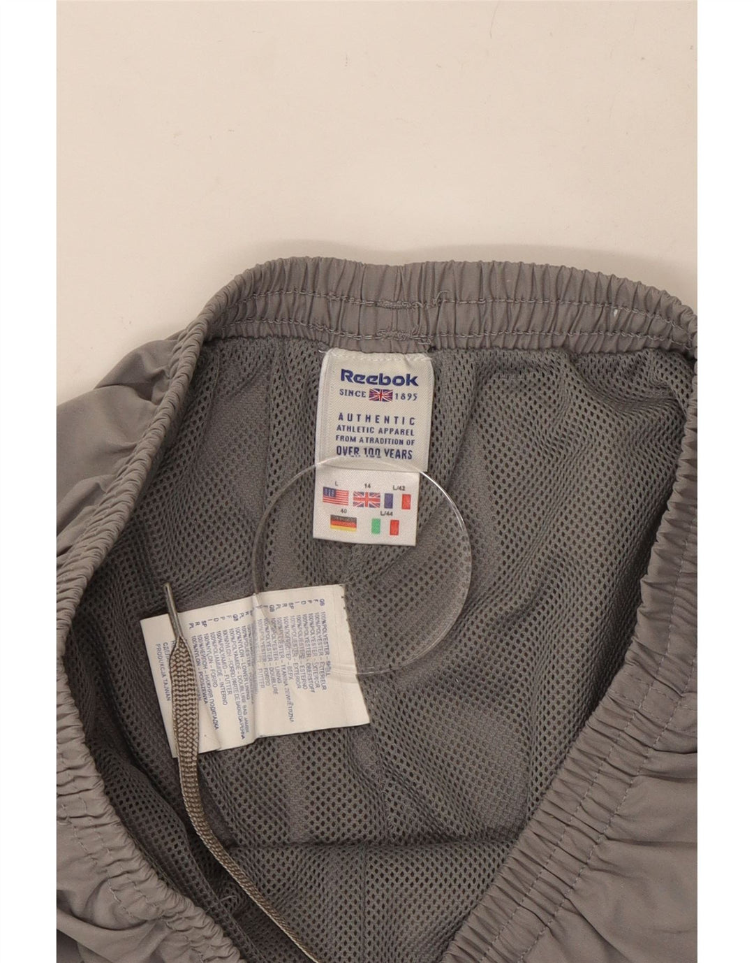 REEBOK Pantaloni de trening pentru femei Joggeri UK 14 Poliester mare gri