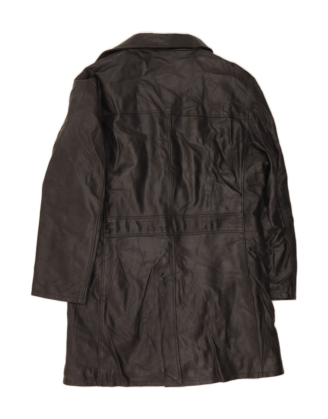 VINTAGE Mens Leather Coat UK 44 2XL Black Vintage Vintage and Second-Hand Vintage from Messina Hembry 