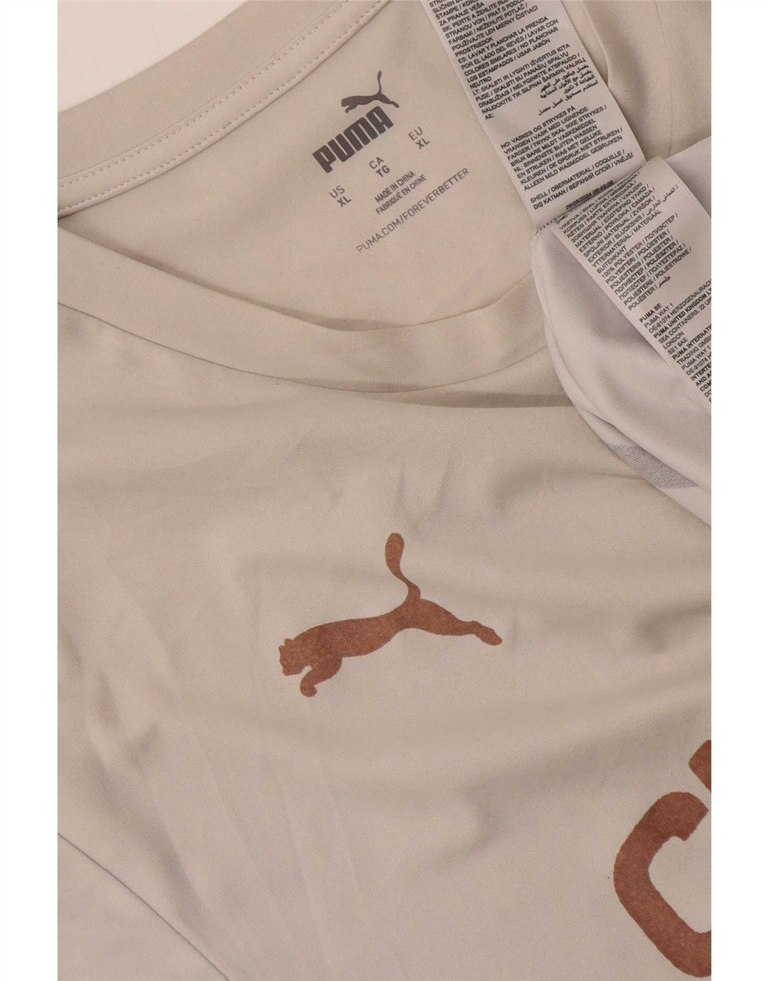 Tricou grafic pentru bărbați Puma Top XL Poliester alb