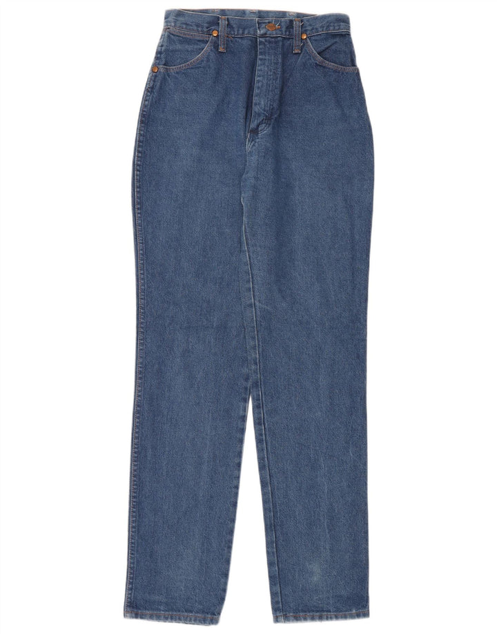 Blugi conici Wrangler pentru femei cu talie mare W26 L34 bumbac albastru