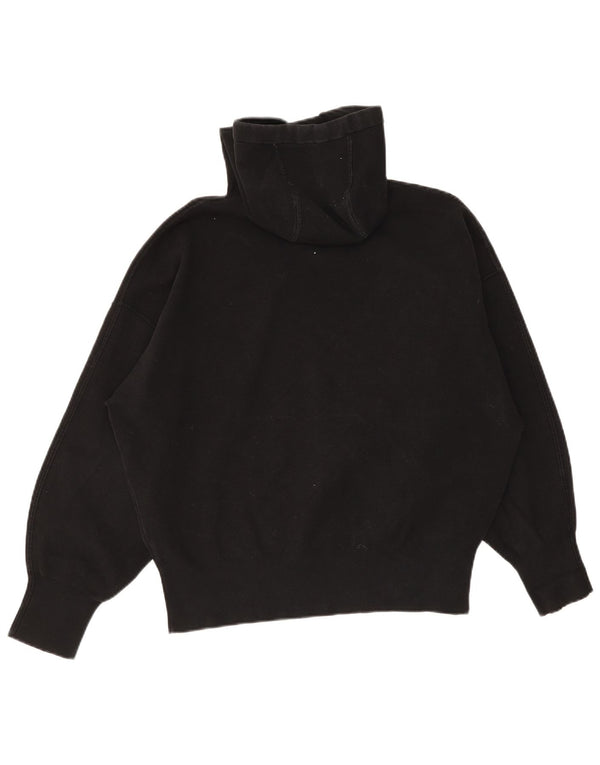 Pulover Cos pentru femei, supradimensionat, cu glugă, UK 14, bumbac mediu negru