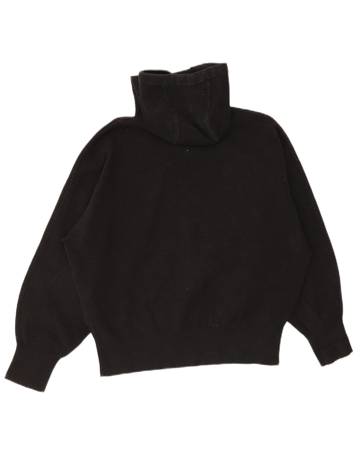 Pulover Cos pentru femei, supradimensionat, cu glugă, UK 14, bumbac mediu negru