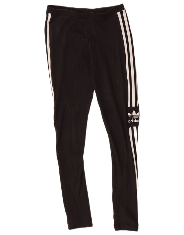 Leggings grafic Adidas pentru femei UK 6 XS bumbac negru