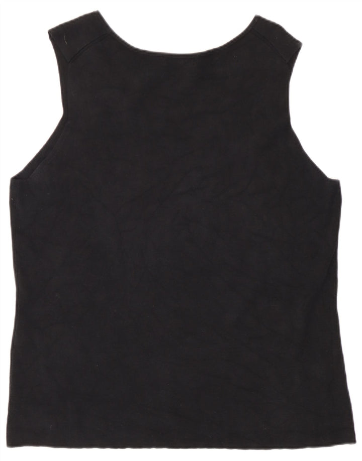 Laura Ashley Womens Vest Tank Top UK 16 Large Black