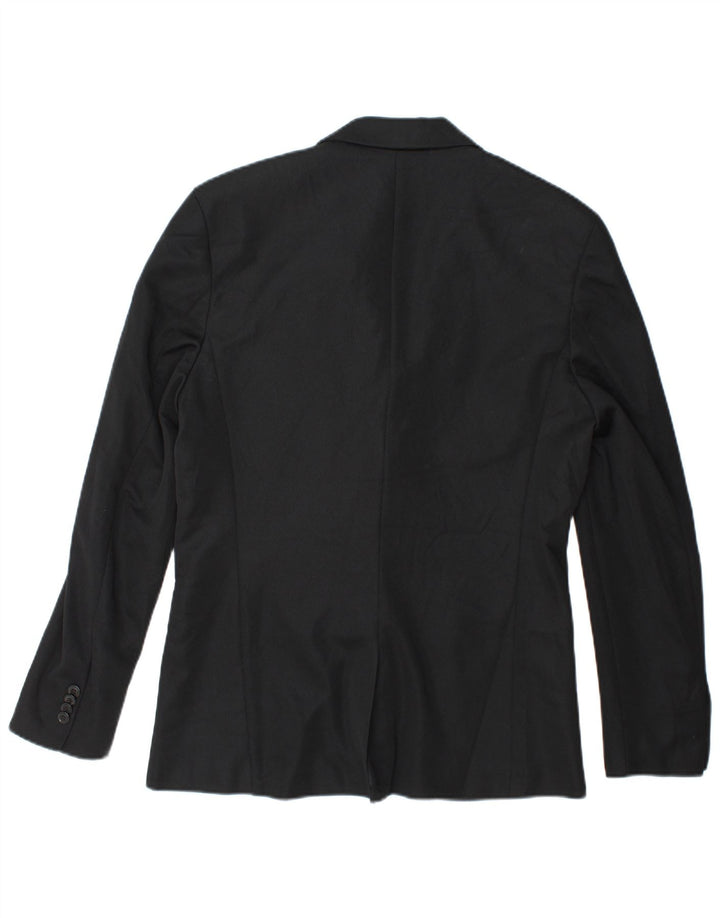 Blazer pentru bărbați Zara, cu 2 nasturi, UK 40, mare, negru, poliester