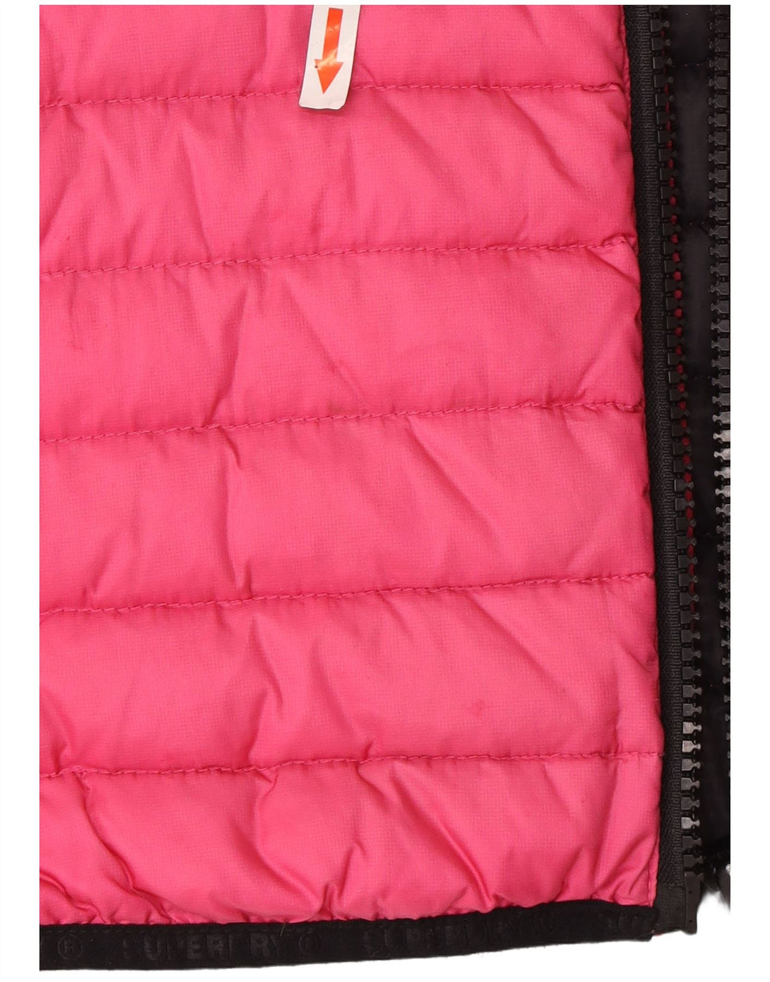 Jachetă căptușită cu glugă Superdry pentru femei UK 10 Small Pink Nylon