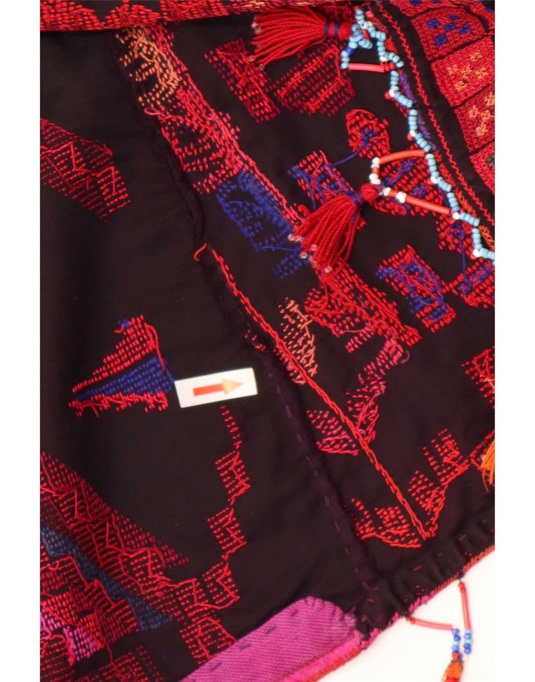 Vestă vintage pentru femei UK 14 Medium Multicolor Geometric Aztec