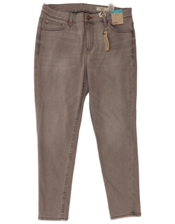 Marks & Spencer blugi skinny pentru femei The Ivy UK 14 mare W32 L26 bumbac gri