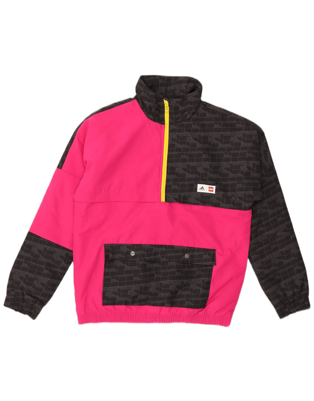 Jachetă Anorak pentru fete ADIDAS 11-12 ani roz, poliester color bloc