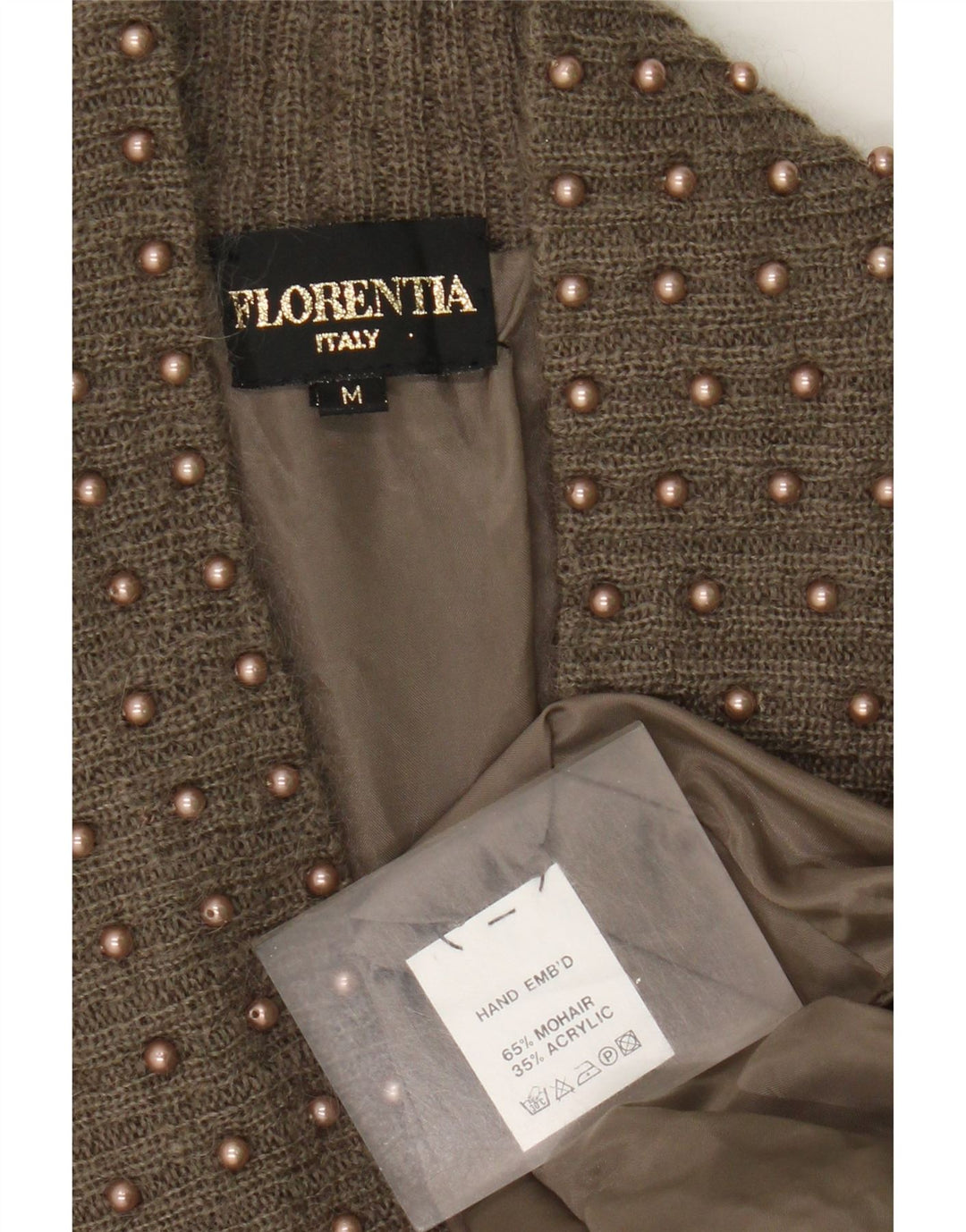FLORENTIA Pulover cardigan supradimensionat pentru femei UK 14 Medium Brown Spotted