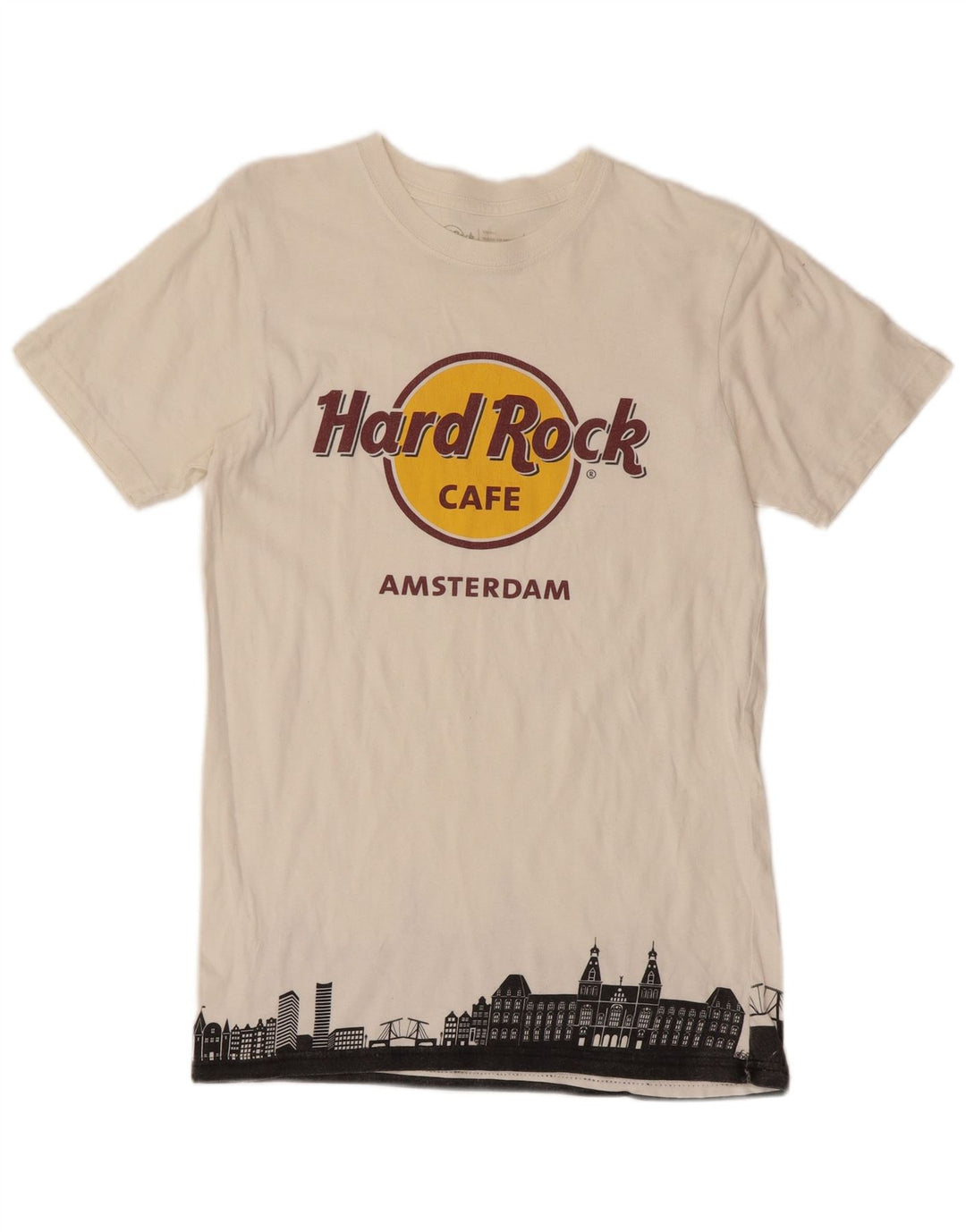 HARD ROCK CAFE Tricou grafic Amsterdam pentru bărbați Top mic, alb, bumbac