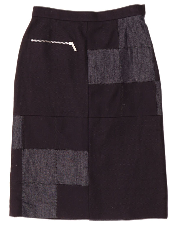 Fusta midi pentru femei Iceberg IT 40 Small W26 Navy Blue Patchwork