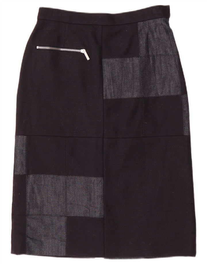 Fusta midi pentru femei Iceberg IT 40 Small W26 Navy Blue Patchwork