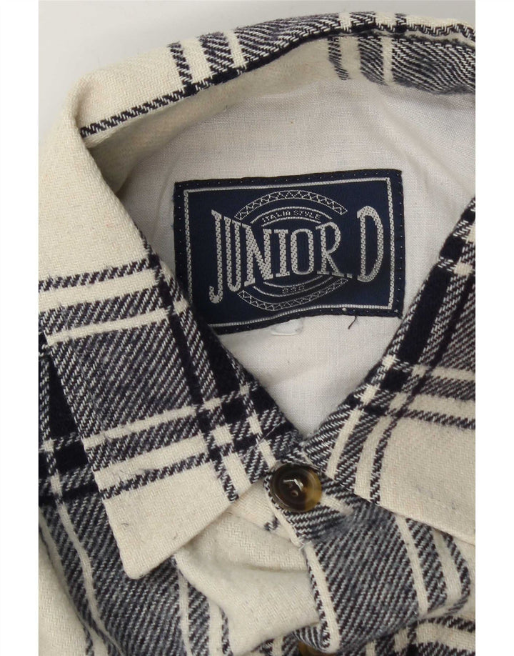 Cămașă de flanel pentru bărbați Junior.D, XL, în carouri alb