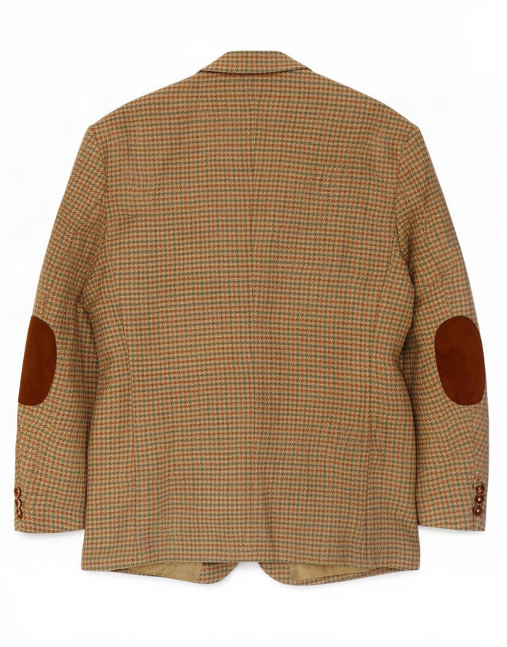 Jachetă vintage pentru bărbați cu 2 nasturi IT 52 XL Lână verde cu picior de gală