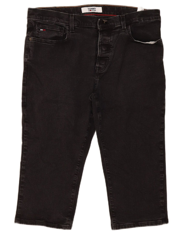 Jeans capri drepte drepte pentru bărbați Tommy Hilfiger W36 L20 bumbac negru