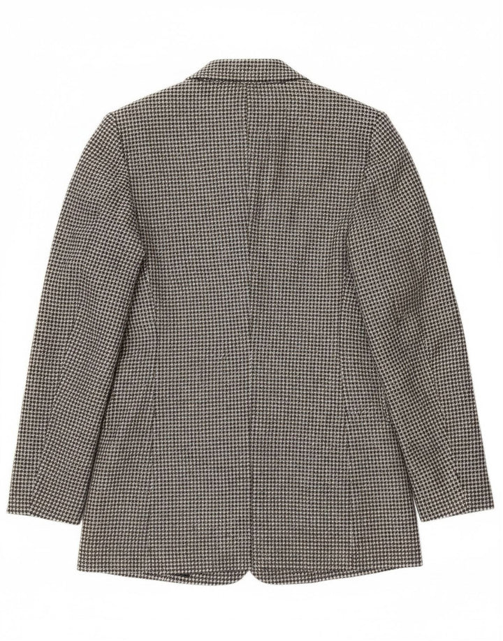 Massimo Dutti Jachetă pentru femei cu 1 nasture EU 34 2XS Lână gri Houndstooth