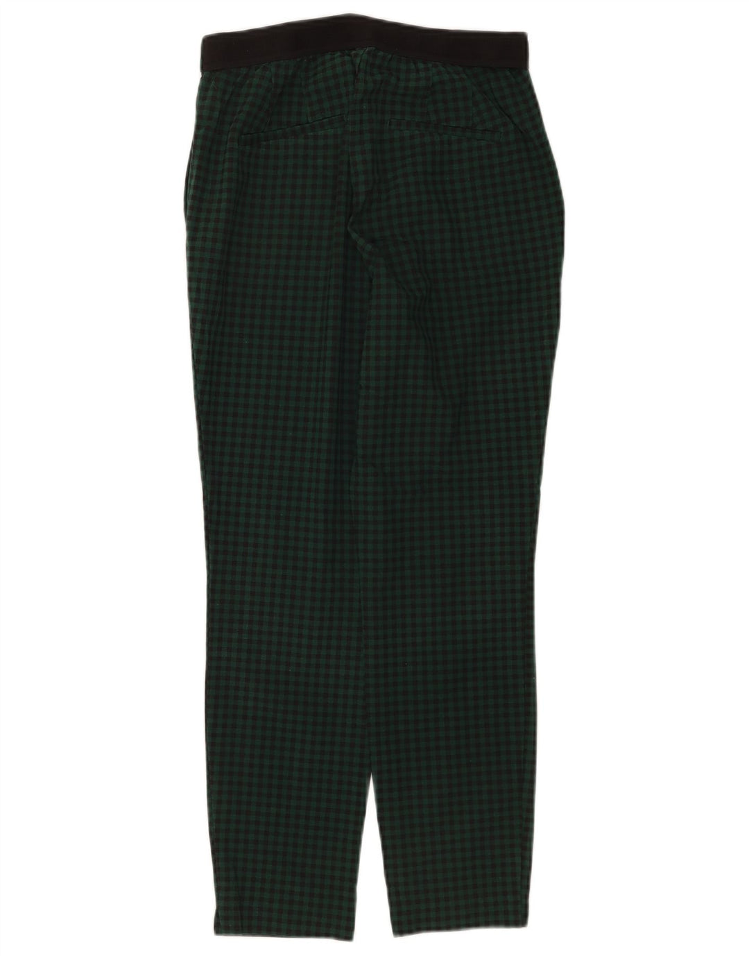 Pantaloni chino slim pentru femei Zara Mediu L28 L26 Poliester cu carouri verde