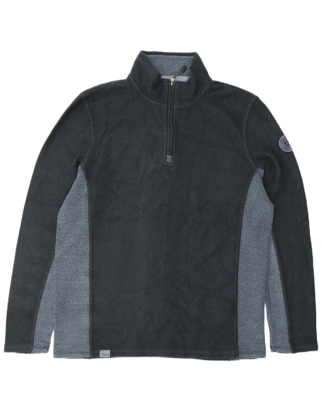 WEIRD FISH Hanorac pentru bărbați, cu fermoar, cu decolteu, XL, bleumarin, color block