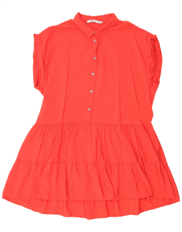 Rochie de bază pentru femei Zara UK 16, mare portocaliu, viscoză