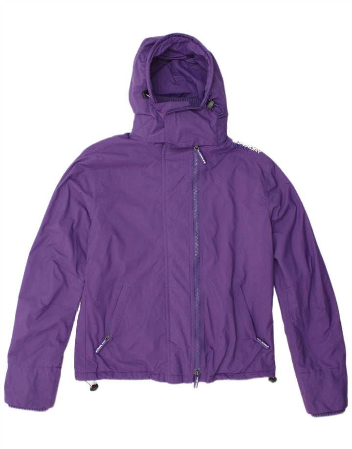 SUPERDRY jachetă de vânt pentru femei cu glugă, UK 18 XL, nailon violet