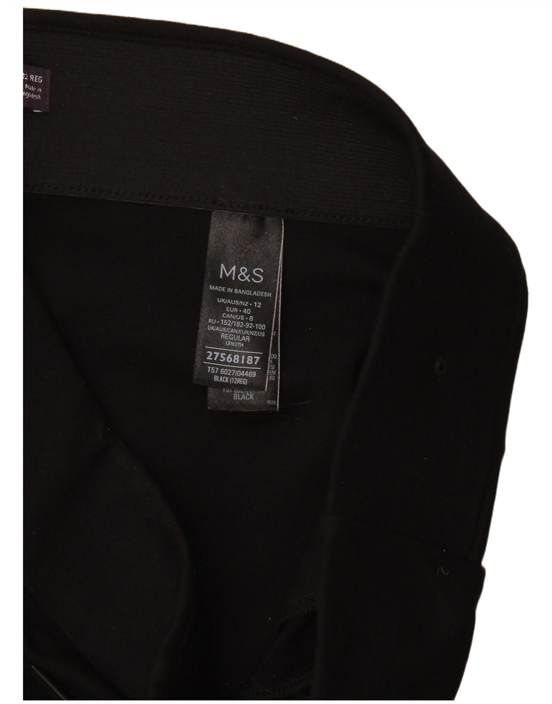 Leggings pentru femei Marks & Spencer UK 12 Medium Black Viscose