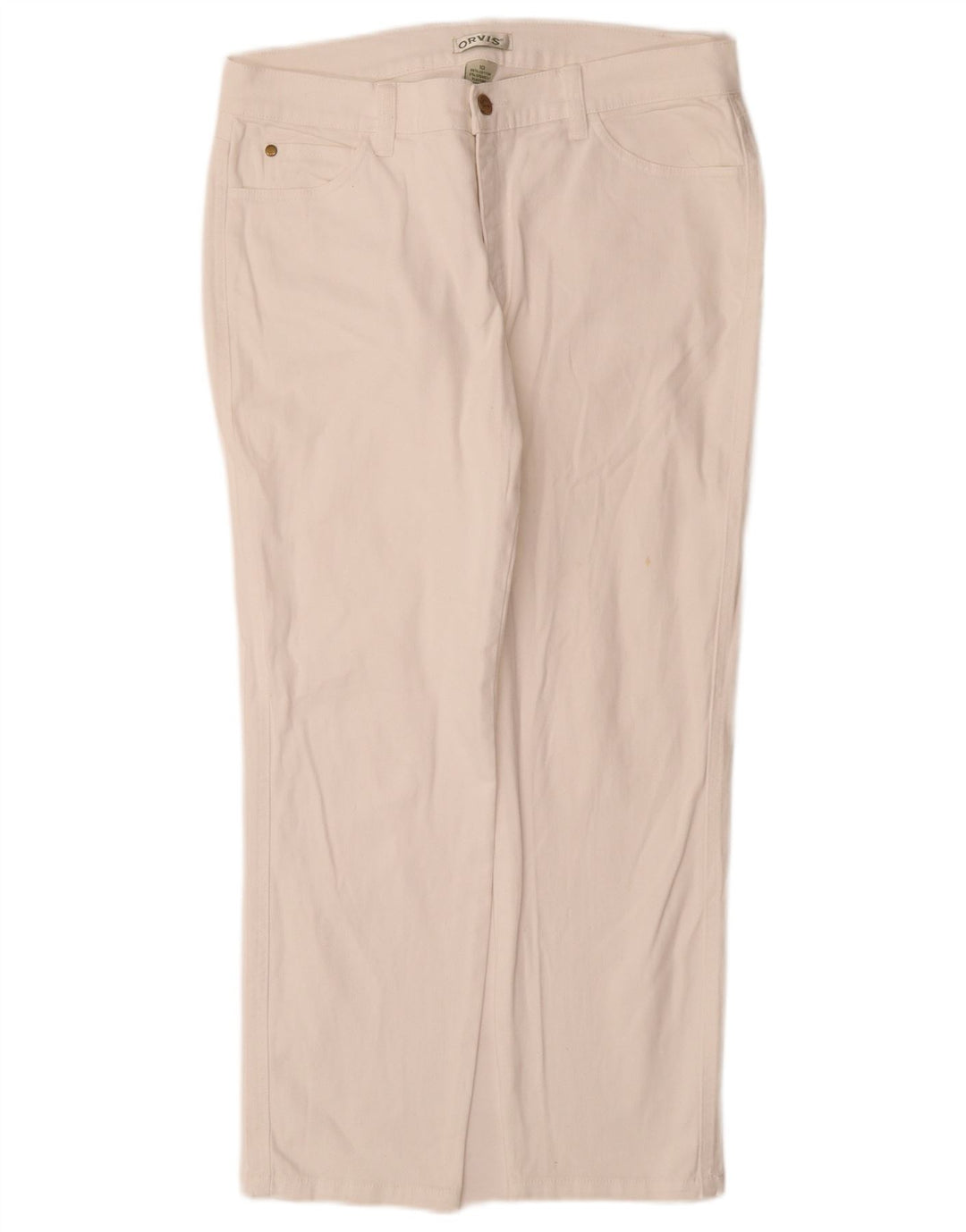 Blugi drepti pentru femei Orvis US 10 Large W30 L28 Bumbac alb