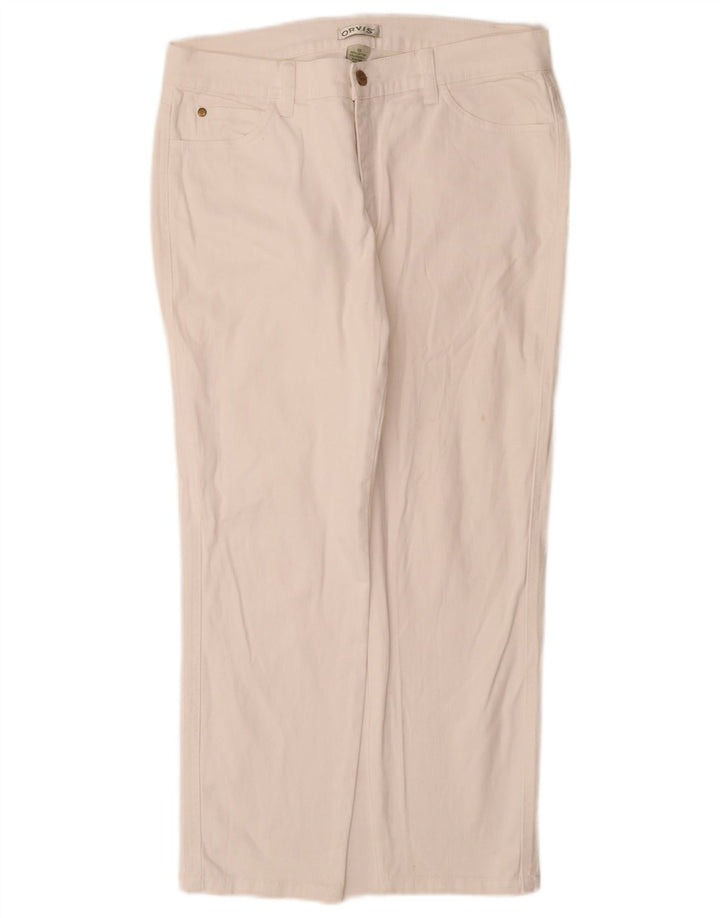 Blugi drepti pentru femei Orvis US 10 Large W30 L28 Bumbac alb