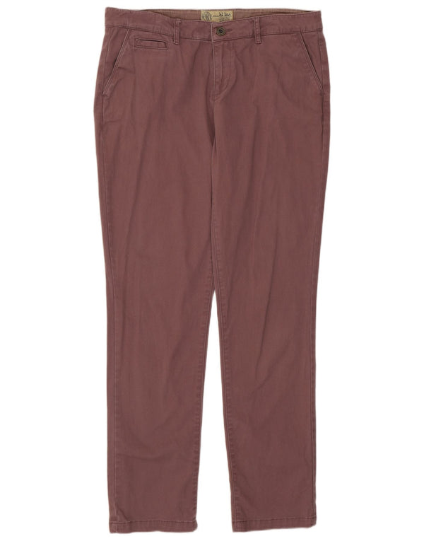 Pantaloni chino subțiri pentru femei Fat Face UK 14 mari L34 L31 bumbac violet
