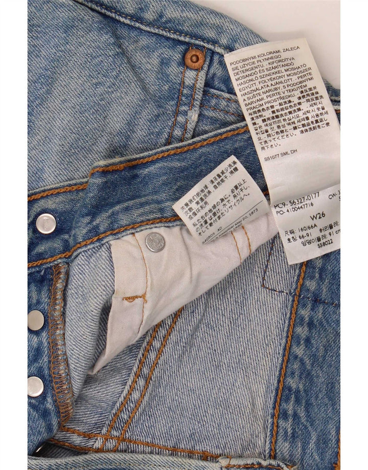 Pantaloni scurți Levi's 501 Denim W26 Small Blue Bumbac